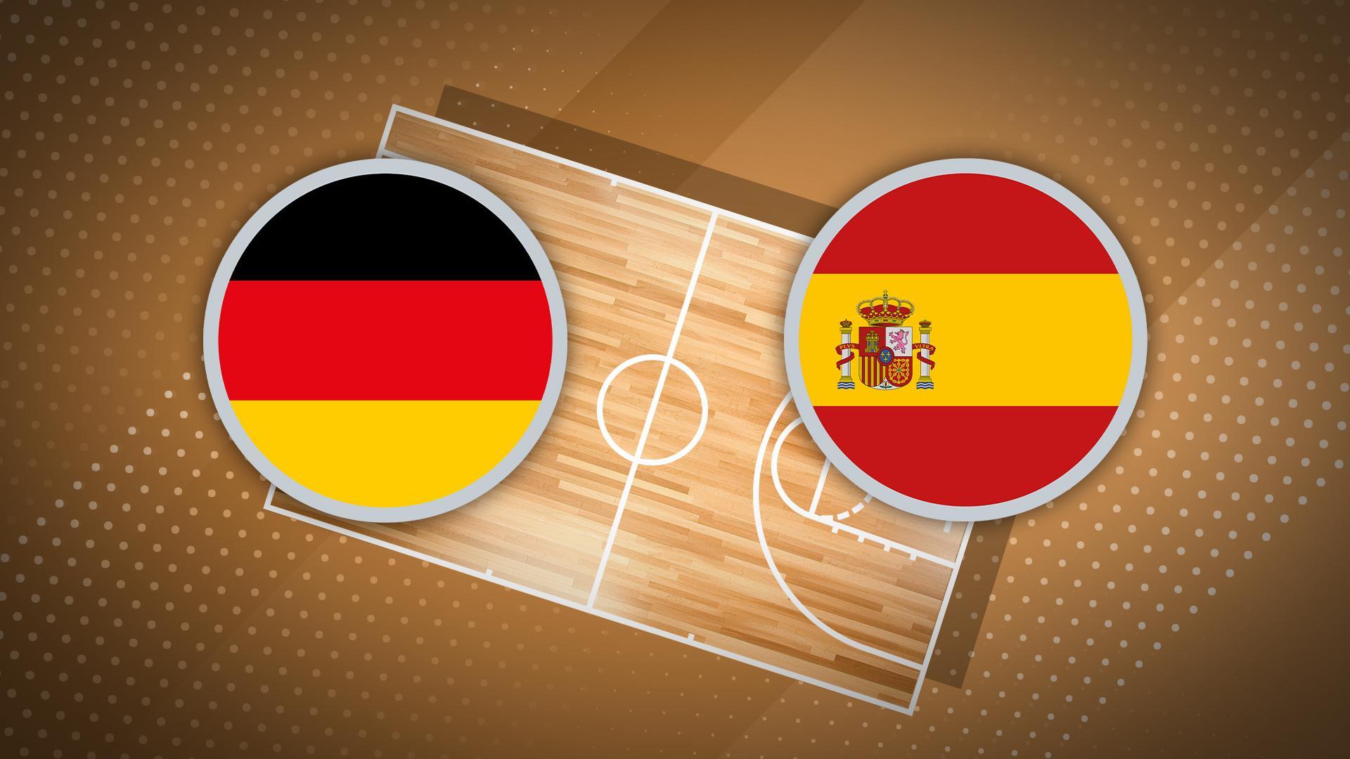 Werbemotiv mit den Flaggen von Deutschland und Spanien.