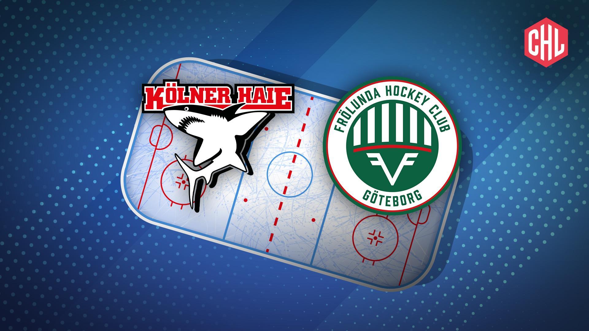 Werbegrafik für die CHL mit Logos von Red Bull Salzburg und den Kölner Haien