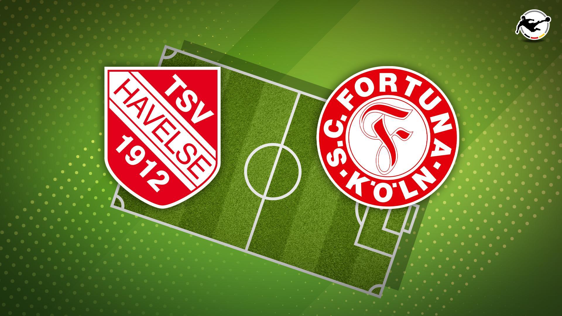 Werbegrafik für die 3. Liga mit Logos von TSV Havelse und Fortuna Köln