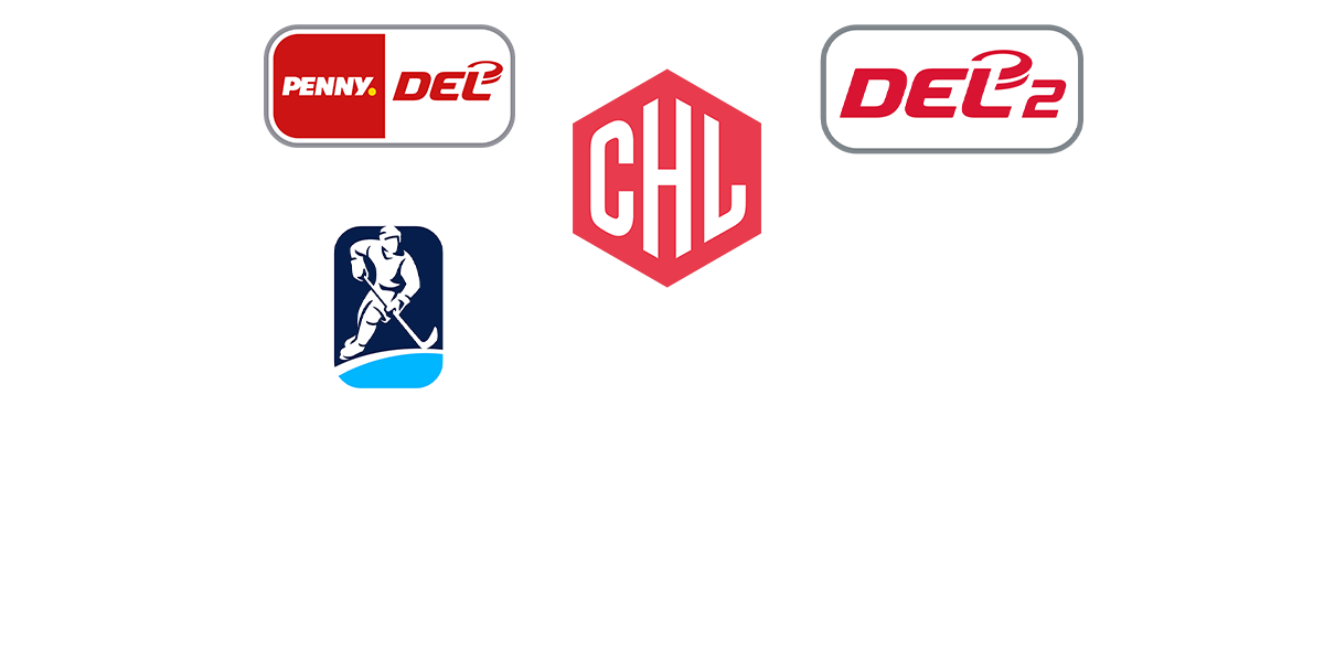 Werbegrafik mit mehreren Eishockeyspielern
