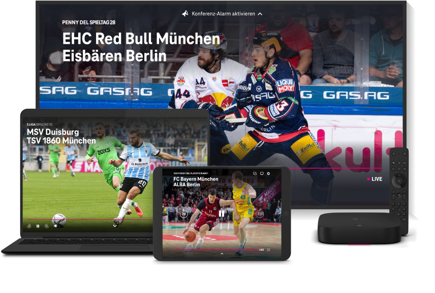 SmartTV - Laptop - Stream - Konferenz - MagentaSport