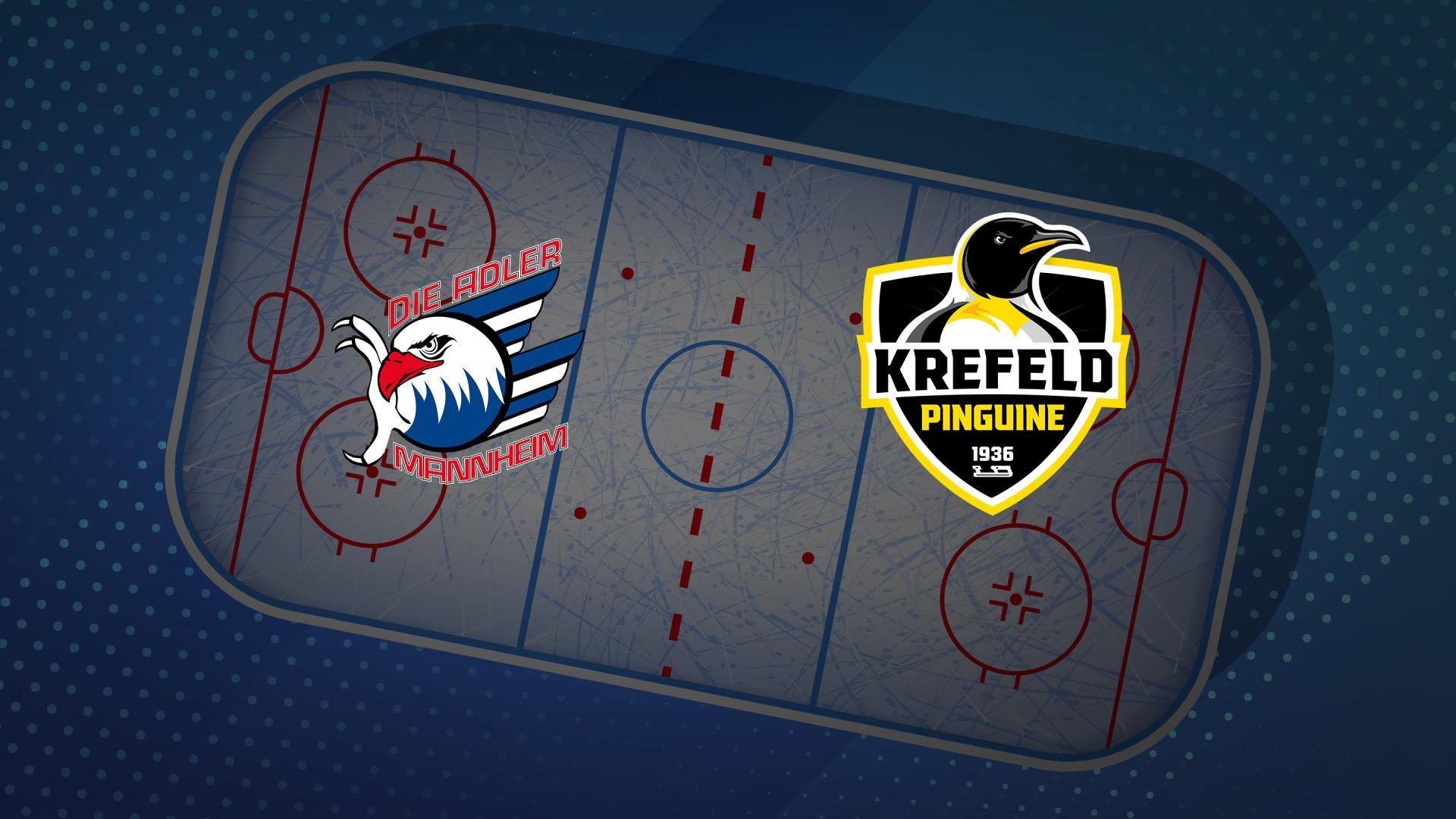 Adler Mannheim gg. Krefeld Pinguine